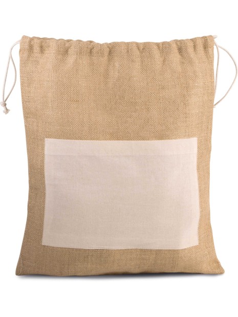 KIMOOD Sac en toile de jute avec cordelettes  personnalisable