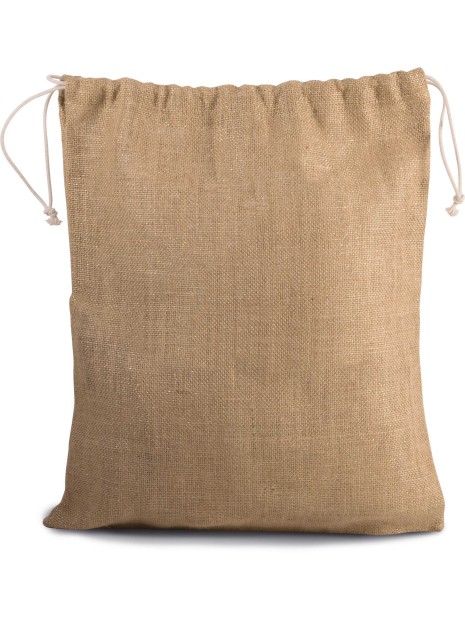 KIMOOD Sac en toile de jute avec cordelettes  personnalisable