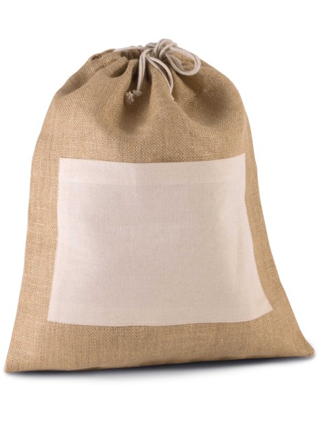 KIMOOD Sac en toile de jute avec cordelettes  personnalisable