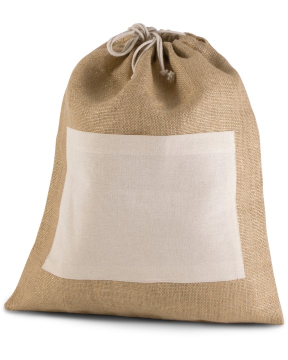 KIMOOD Tasche aus Jutestoff mit Kordel Taschen personalisierbar
