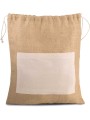 KIMOOD Sac en toile de jute avec cordelettes  personnalisable
