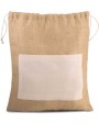KIMOOD Tasche aus Jutestoff mit Kordel Taschen personalisierbar