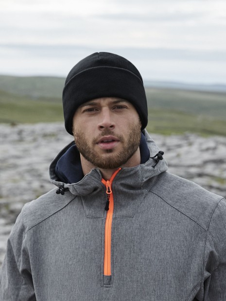 Bonnets à personnaliser BEECHFIELD RECYCLED FLEECE CUFFED BEANIE 