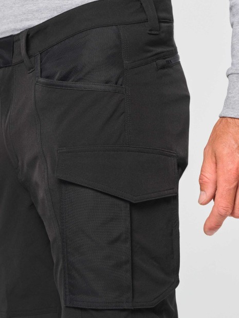 Pantalons à personnaliser WK. DESIGNED TO WORK Pantalon stretch recyclé multipoches unisexe 