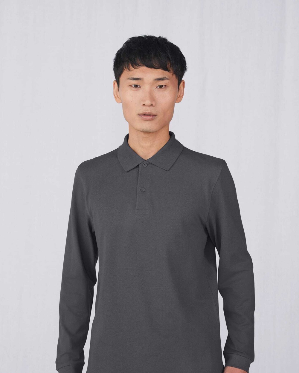 B&C MY POLO 180 Herren mit langen Ärmeln Poloshirts personalisierbar