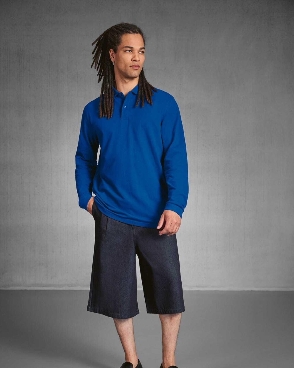 B&C MY POLO 180 Herren mit langen Ärmeln Poloshirts personalisierbar