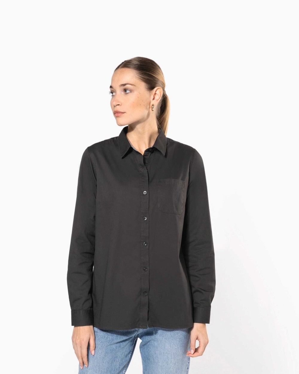 Chemises personnalisable KARIBAN Chemise coton Nevada manches longues femme