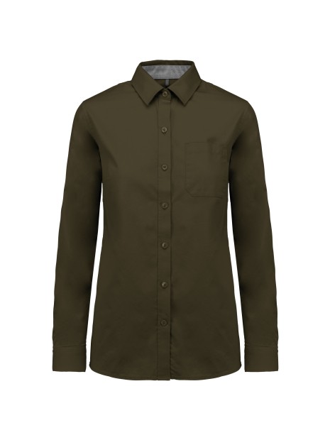 KARIBAN Chemise coton Nevada manches longues femme /api/colors/f670900e-42da-4667-ab56-d8f2804cba19 personnalisable