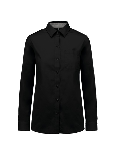 KARIBAN Chemise coton Nevada manches longues femme /api/colors/b9fdad4a-5e94-45cb-8c03-c08b349b28c3 personnalisable