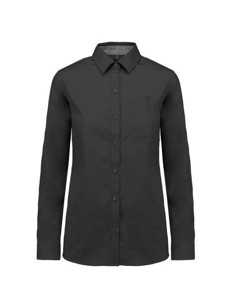 KARIBAN Chemise coton Nevada manches longues femme /api/colors/3664e9be-231a-44a8-bacd-707b001b474c personnalisable