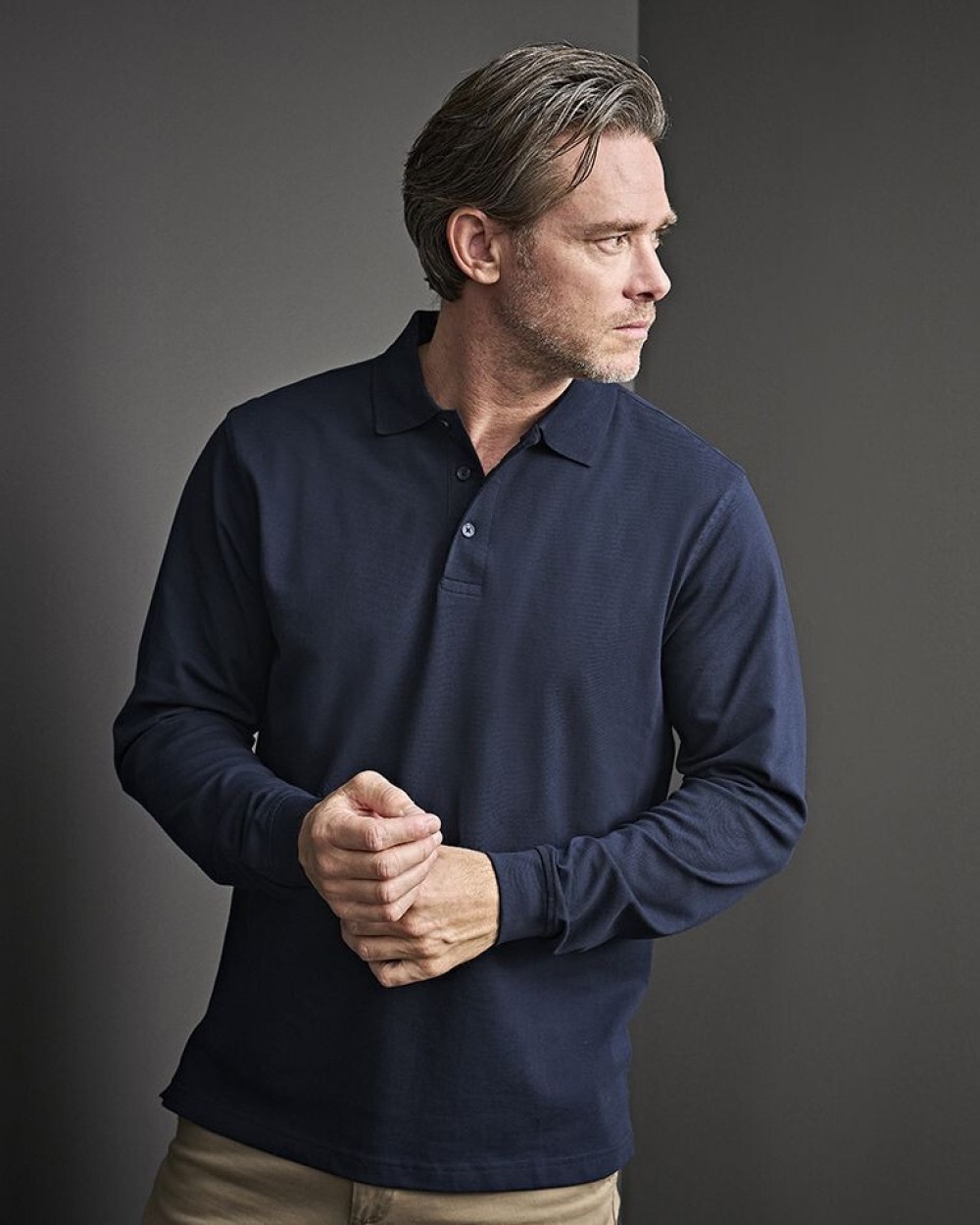Polos personnalisable TEE JAYS LUXURY STRETCH LONG SLEEVE POLO