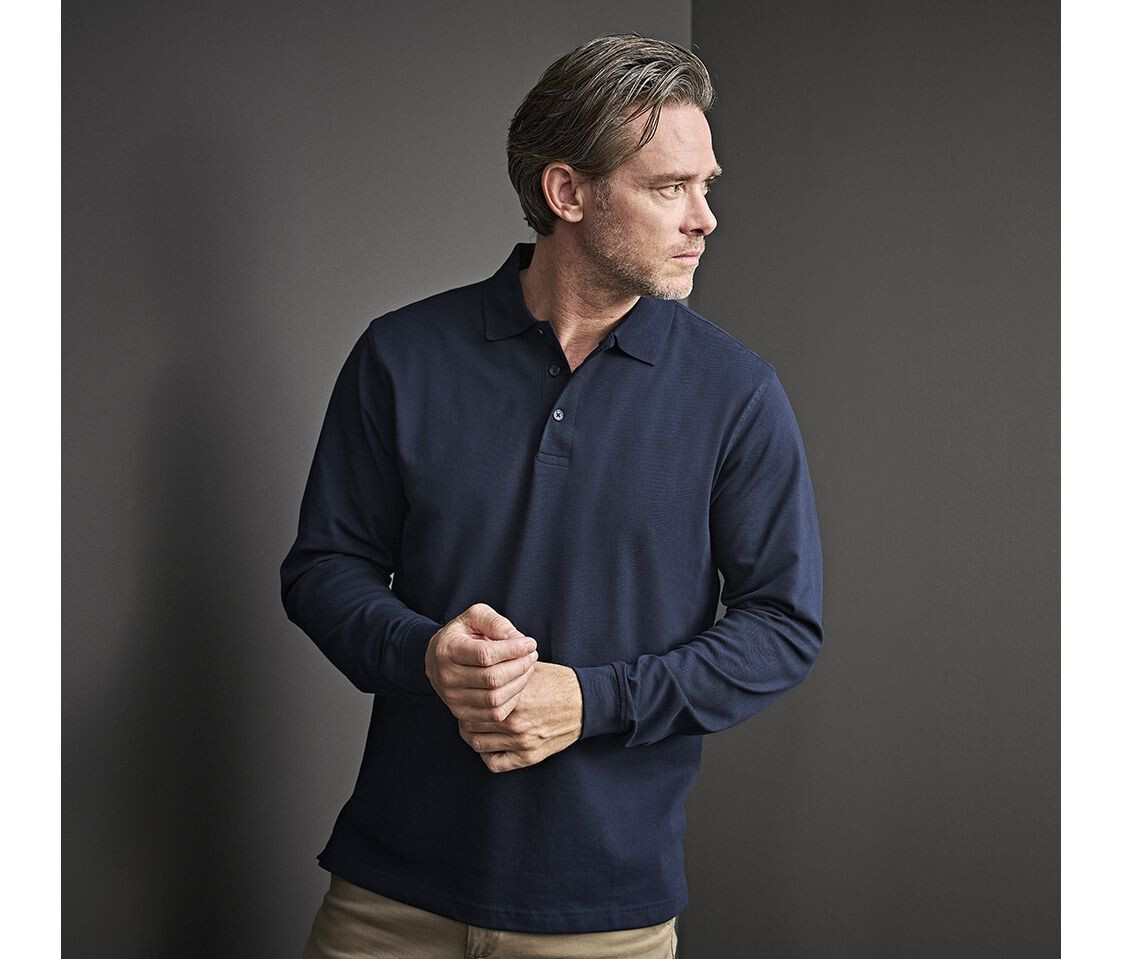 Polos personnalisable TEE JAYS LUXURY STRETCH LONG SLEEVE POLO