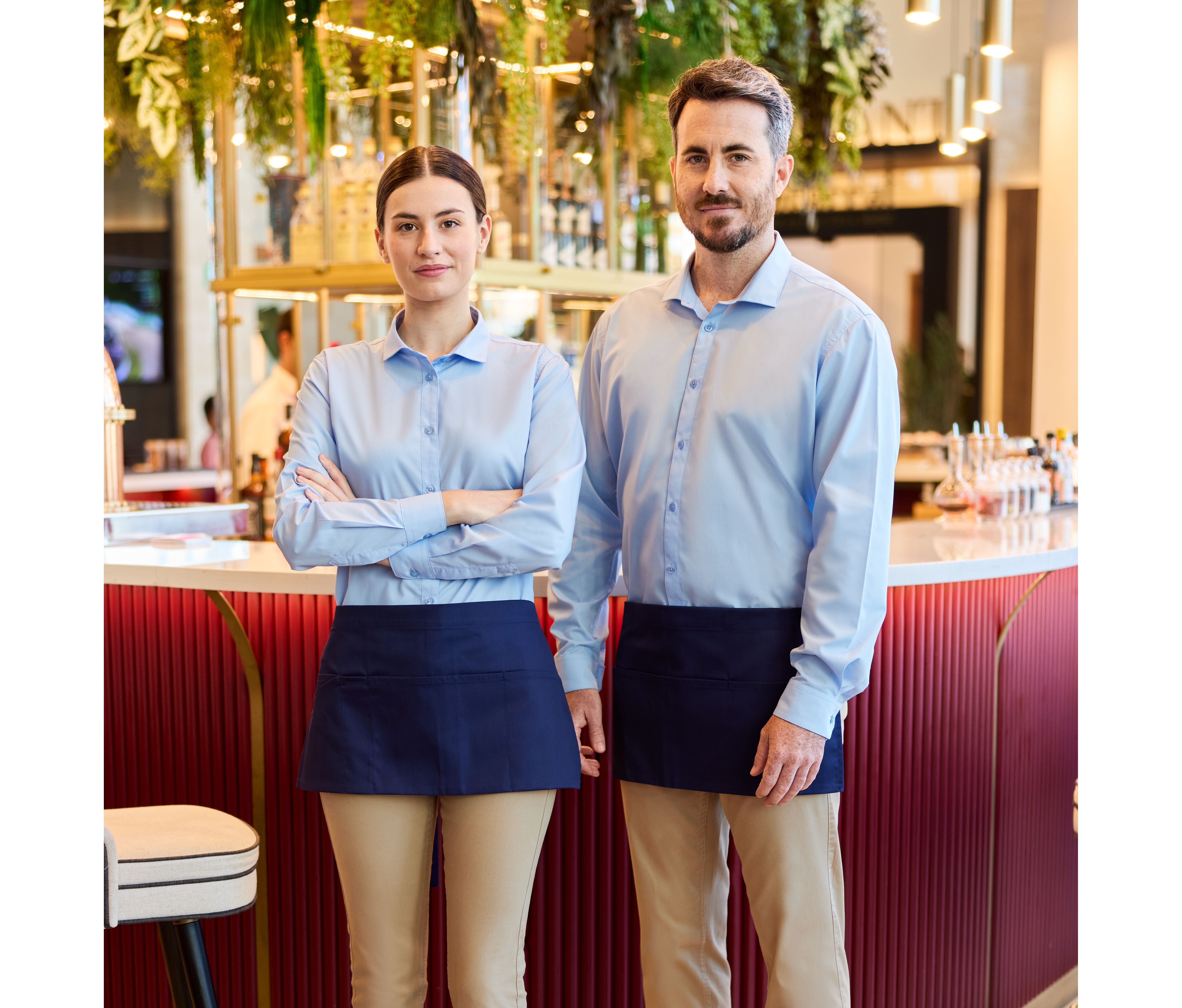 Schorten VELILLA SHORT WAITER APRON voor bedrukking &amp; borduring