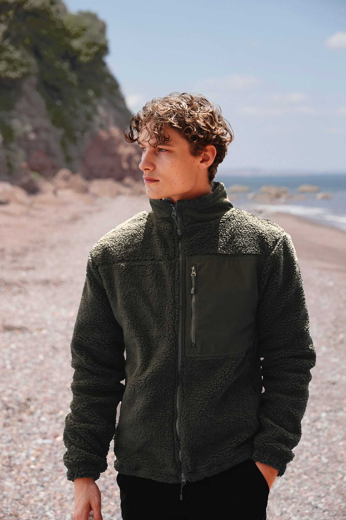 Jassen FRONT ROW Gerecycled sherpafleece voor bedrukking &amp; borduring