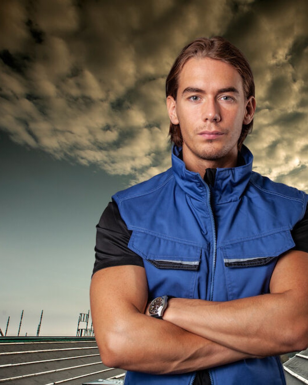 Vestes personnalisable PROJOB 5704 BODYWARMER MULTIPOCHES PRIO MATELASSE