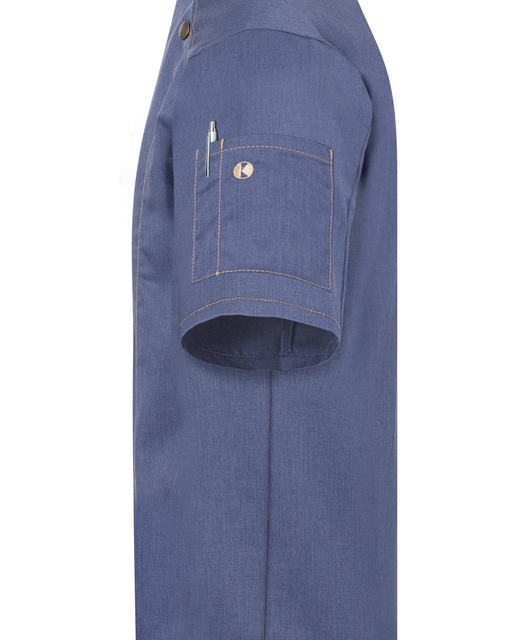 Hemden KARLOWSKY Short-Sleeved Chef´s Jacket Jeans Style voor bedrukking &amp; borduring