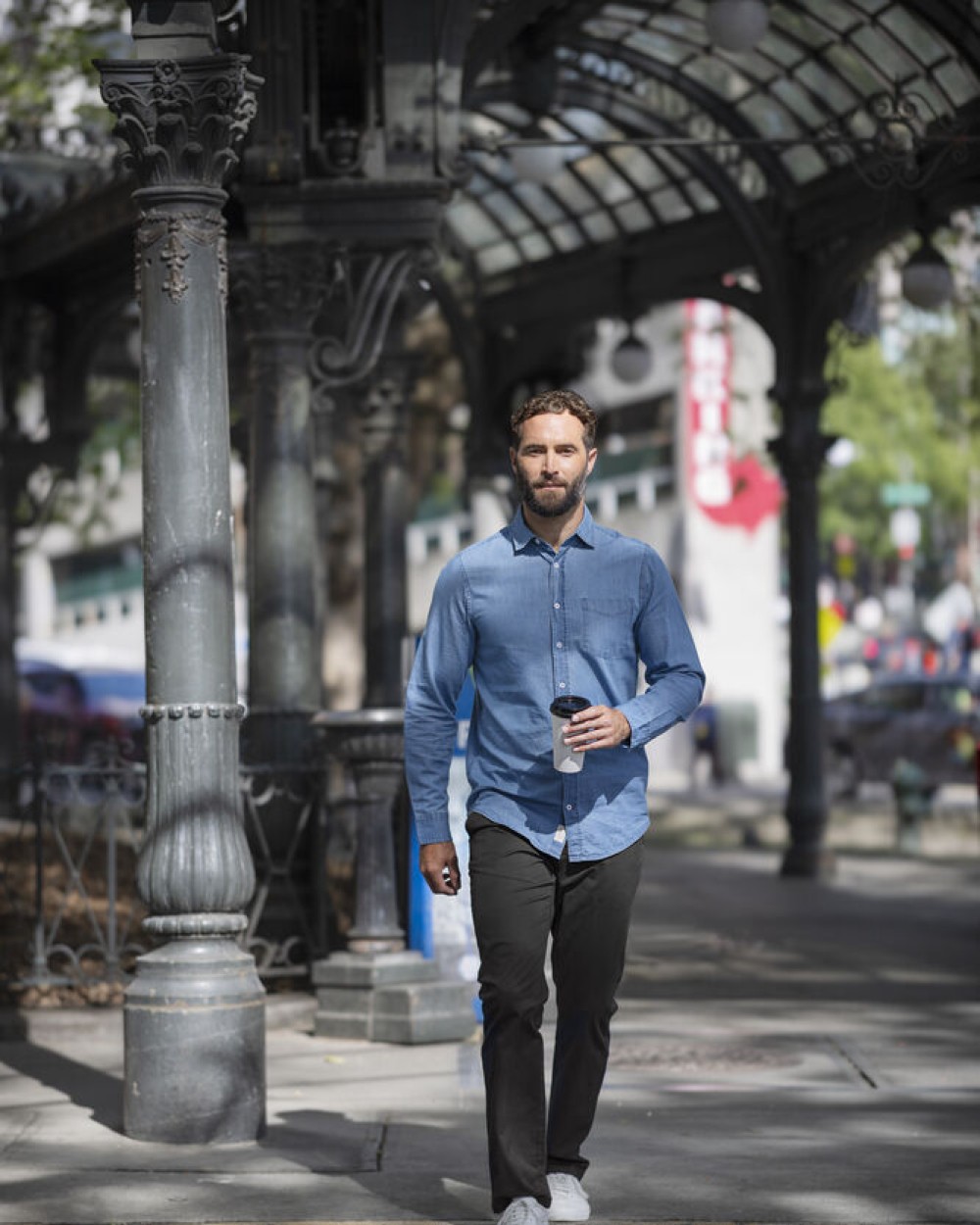 Chemises personnalisable CUTTER & BUCK Ellensburg Denim shirt men