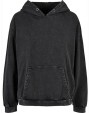 BUILD YOUR BRAND Ladies´ Acid Washed Oversize Hoody Sweatshirts personalisierbar