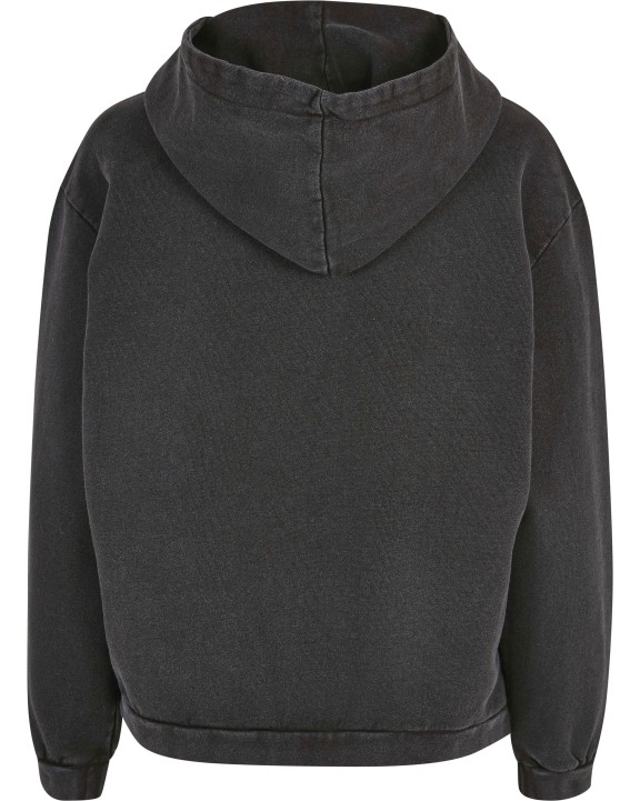 BUILD YOUR BRAND Ladies´ Acid Washed Oversize Hoody Sweatshirts personalisierbar