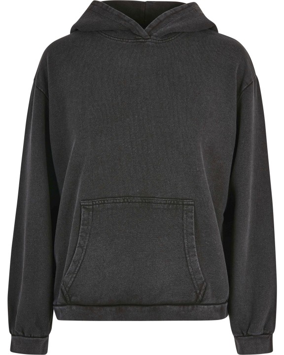 BUILD YOUR BRAND Ladies´ Acid Washed Oversize Hoody Sweatshirts personalisierbar