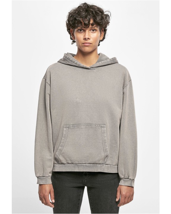 BUILD YOUR BRAND Ladies´ Acid Washed Oversize Hoody Sweatshirts personalisierbar