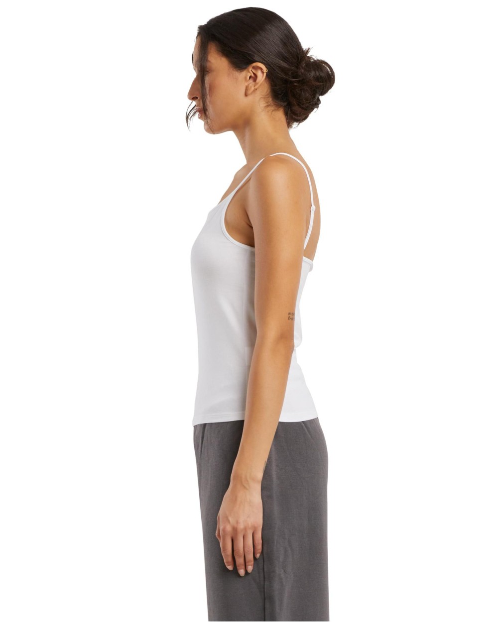 T-Shirts personnalisable BUILD YOUR BRAND Ladies Stretch Jersey Short Slim Top