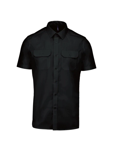 KARIBAN Chemise pilote manches courtes homme /api/colors/b9fdad4a-5e94-45cb-8c03-c08b349b28c3 personnalisable