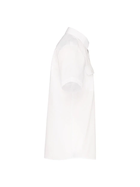 KARIBAN Chemise pilote manches courtes homme /api/colors/7a92cd2d-10d2-40b4-928b-296bb7487506 personnalisable