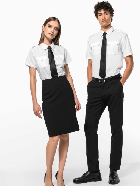 Chemises à personnaliser KARIBAN Chemise pilote manches courtes homme 