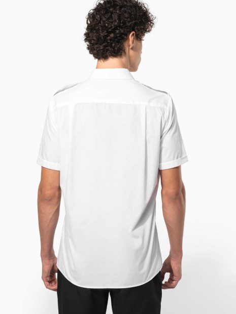 Chemises à personnaliser KARIBAN Chemise pilote manches courtes homme 