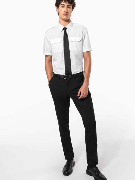 Chemises à personnaliser KARIBAN Chemise pilote manches courtes homme 