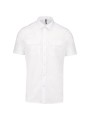 KARIBAN Chemise pilote manches courtes homme /api/colors/7a92cd2d-10d2-40b4-928b-296bb7487506 personnalisable
