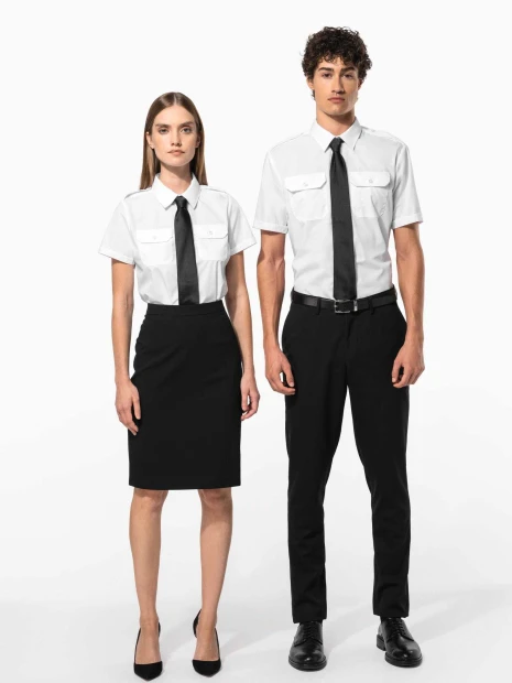 Chemises à personnaliser KARIBAN Chemise pilote manches courtes homme 
