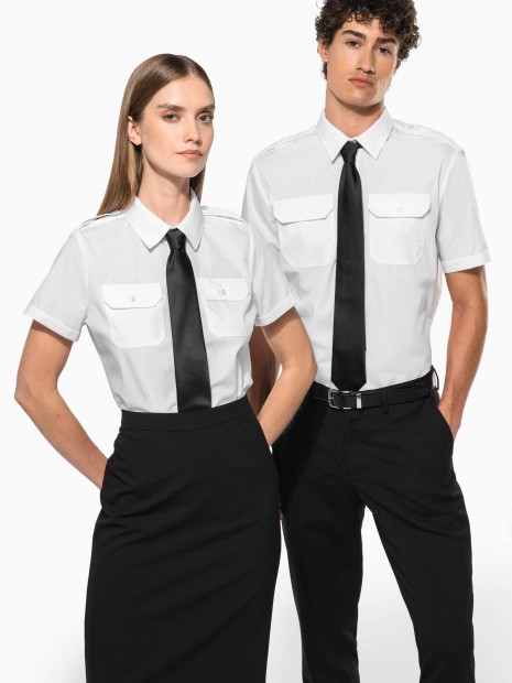 Chemises à personnaliser KARIBAN Chemise pilote manches courtes homme 