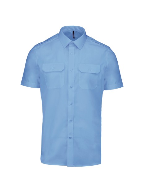 KARIBAN Chemise pilote manches courtes homme /api/colors/549fa598-8d61-4fa2-82ad-90f4d2ec39ab personnalisable