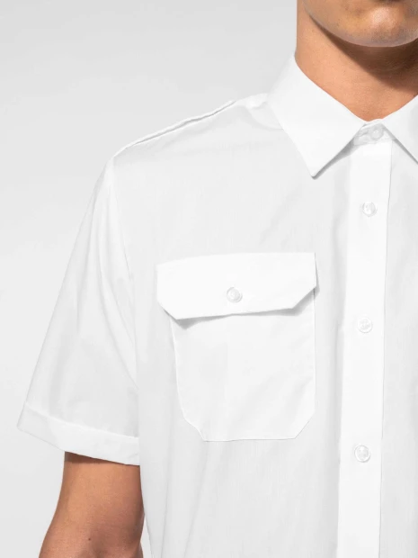 Chemises à personnaliser KARIBAN Chemise pilote manches courtes homme 