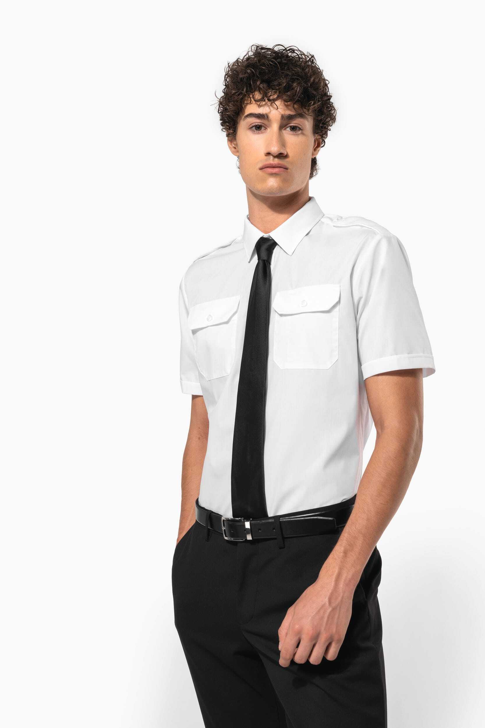 Chemises personnalisable KARIBAN Chemise pilote manches courtes homme
