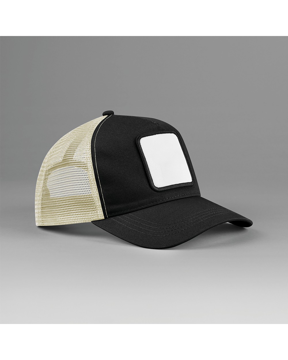 Petjes BEECHFIELD 5-panel trucker pet met vierkante patch voor bedrukking &amp; borduring
