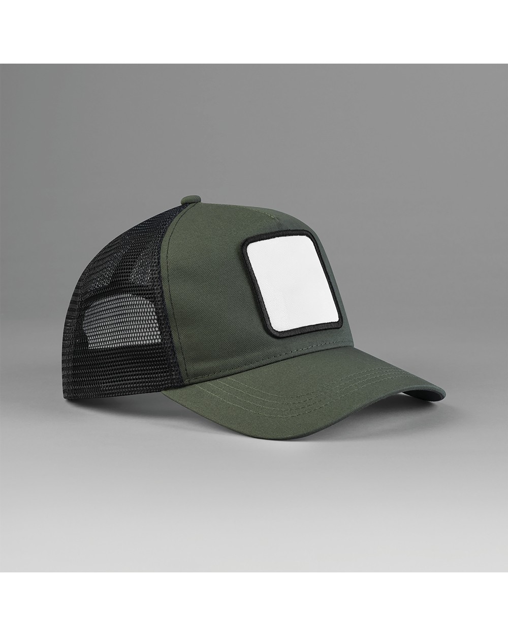 Petjes BEECHFIELD 5-panel trucker pet met vierkante patch voor bedrukking &amp; borduring