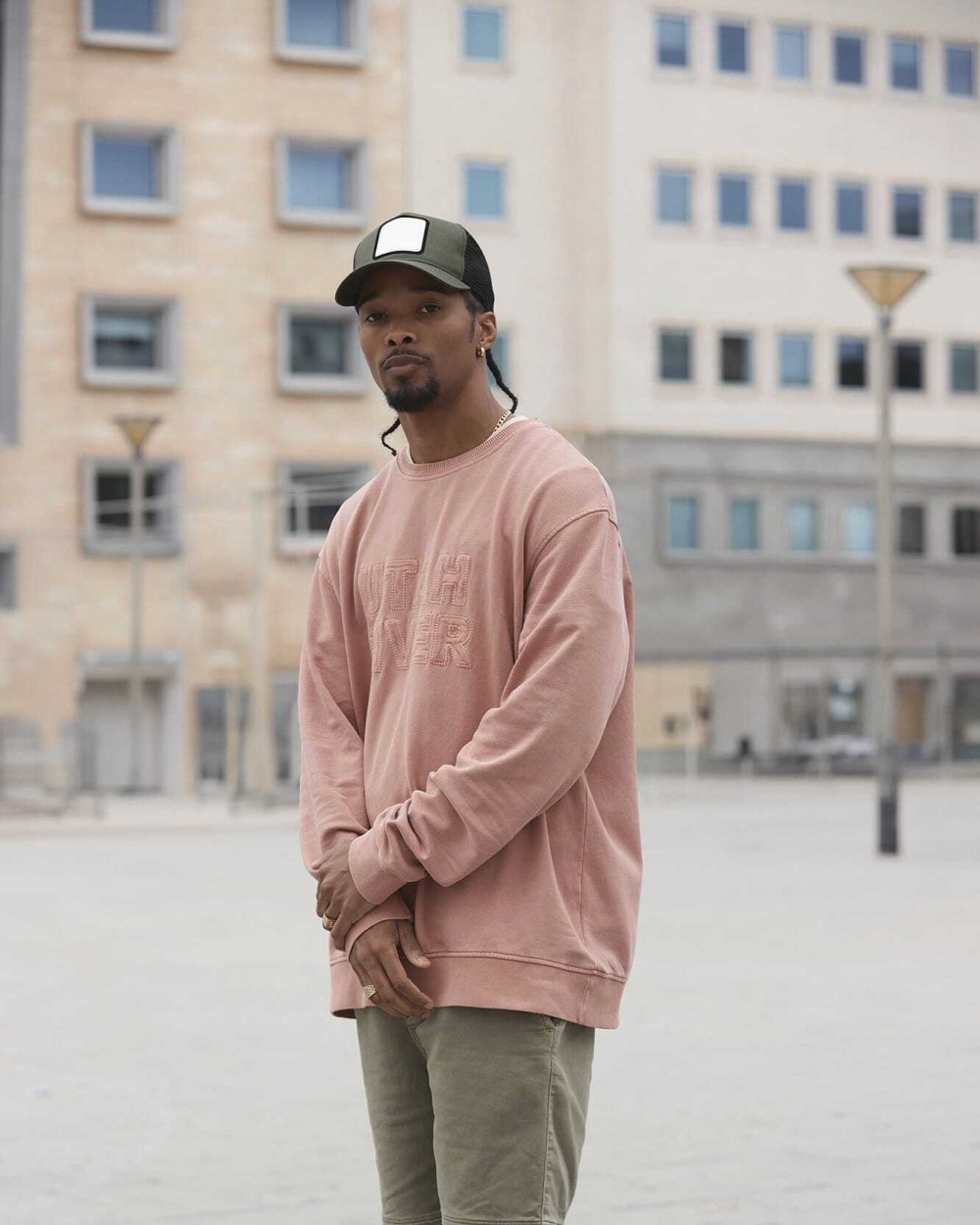 BEECHFIELD 5-Panel Trucker Cap mit quadratischem Patch Kappen personalisierbar