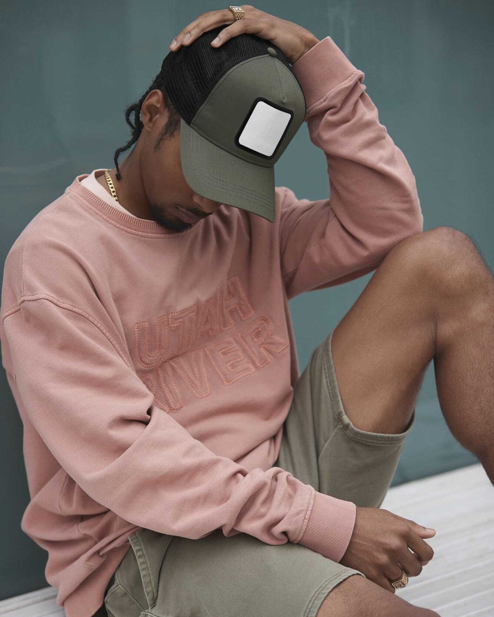 BEECHFIELD 5-Panel Trucker Cap mit quadratischem Patch Kappen personalisierbar