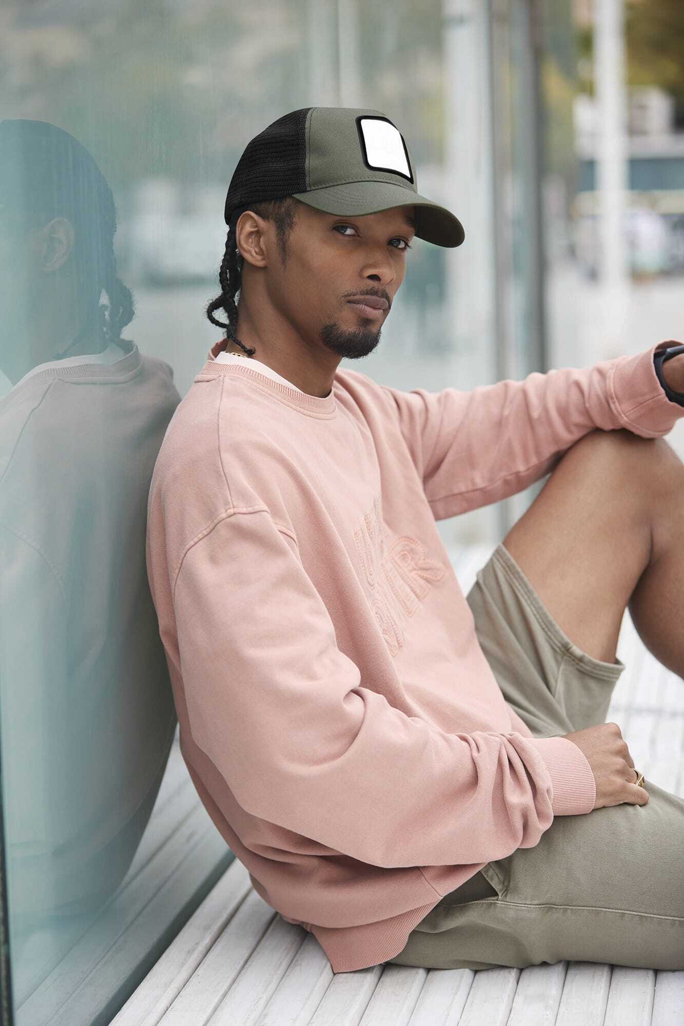 Casquettes personnalisable BEECHFIELD Casquette trucker 5 panneaux avec patch carré