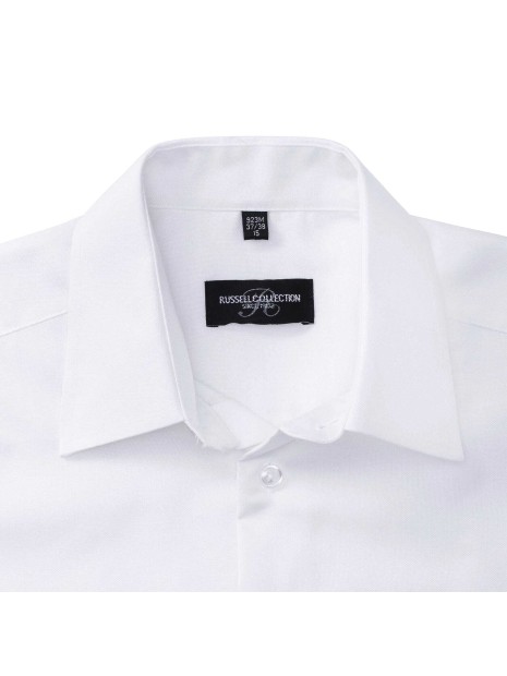 RUSSELL Chemise oxford cintrée manches courtes homme  personnalisable