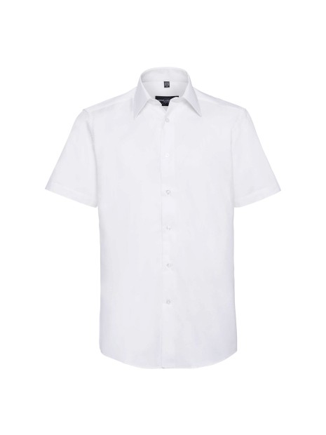 RUSSELL Chemise oxford cintrée manches courtes homme /api/colors/7a92cd2d-10d2-40b4-928b-296bb7487506 personnalisable