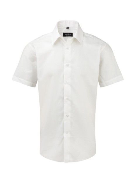 RUSSELL Chemise oxford cintrée manches courtes homme /api/colors/7a92cd2d-10d2-40b4-928b-296bb7487506 personnalisable