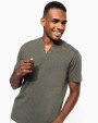 T-Shirts personnalisable KARIBAN T-shirt écoresponsable henley manches courtes homme