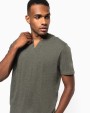 T-Shirts personnalisable KARIBAN T-shirt écoresponsable henley manches courtes homme