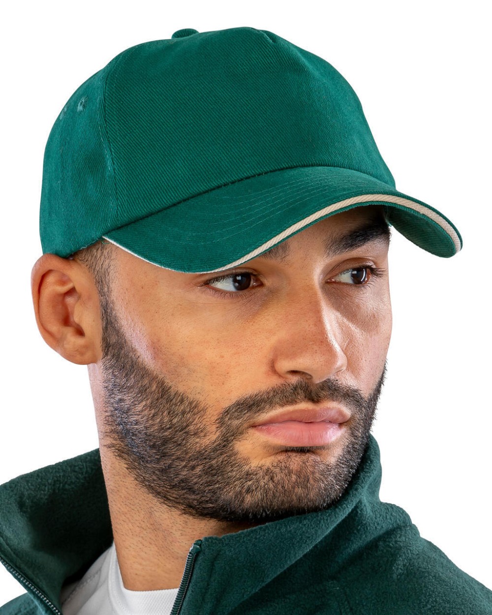 RESULT Brushed Cotton Decorator Cap with Sandwich Peak Kappen personalisierbar