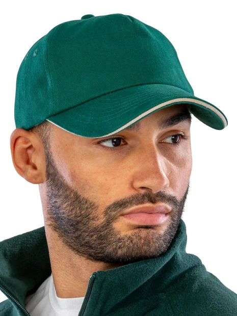 Casquettes à personnaliser RESULT Brushed Cotton Decorator Cap with Sandwich Peak 