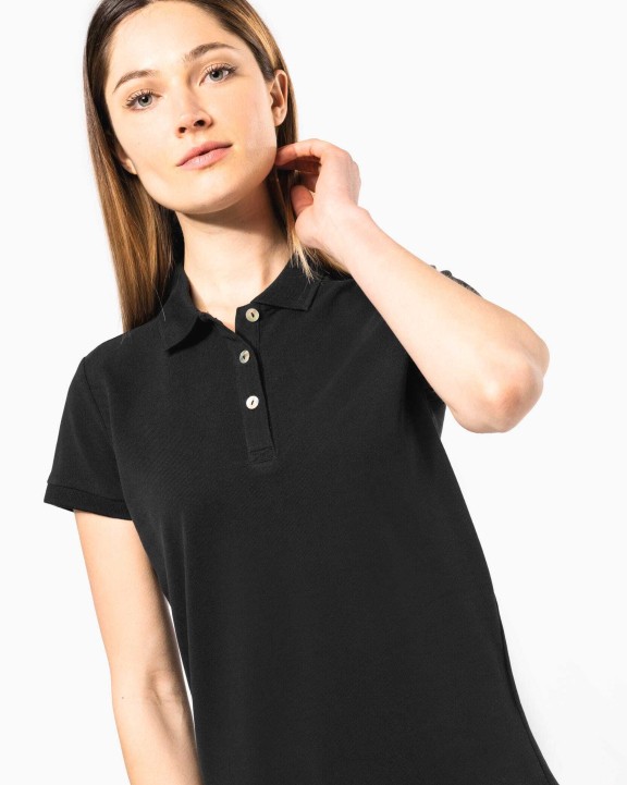 Polo's KARIBAN Damespolo Supima® korte mouwen voor bedrukking &amp; borduring